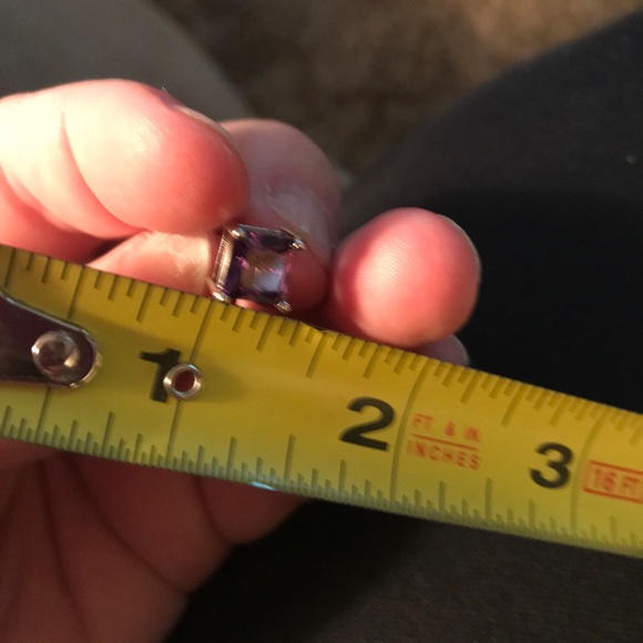 PIERCED EARRINGS PURPLE - Picture 3 of 3